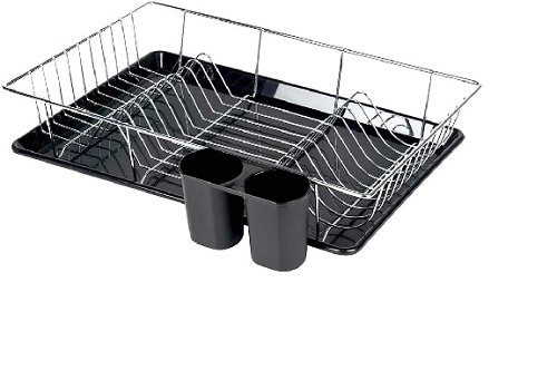 Escorredor Louça 18 Pratos Preto Mor