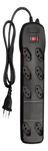 Filtro De Linha  8 Tomadas  Qualitronix Cor Preto