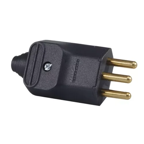 Plug Macho 2P+T 20A Preto 180G Margirius
