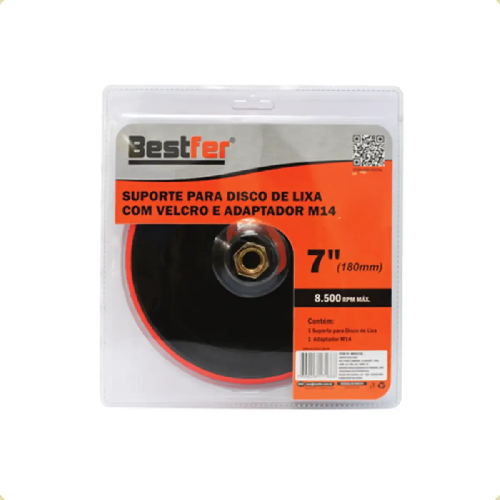 Disco Borracha Velcro 7" 180XM14 Bestf