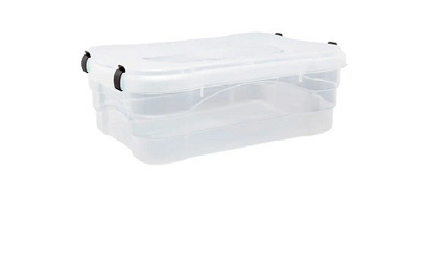 Caixa Organizadora 13L C/Trava Tampa Transp