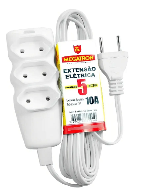 Extensao Elet  2P+T 5MT Megatron Branca