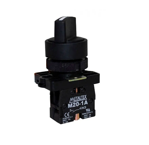 Comutador 22MM 2Pos.Fixa 1NA 45GR P20S