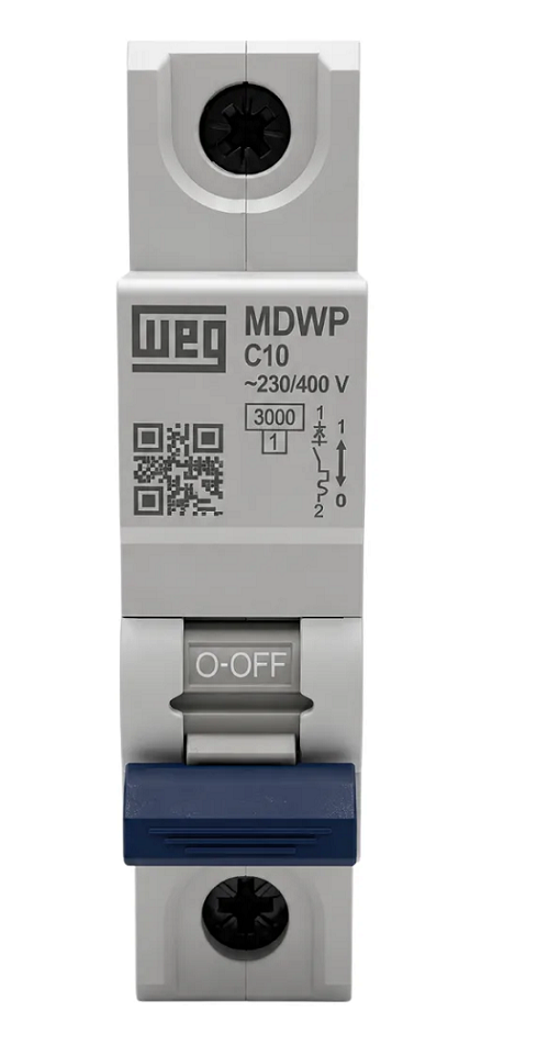 Disjuntor Din Unipolar 10 Amp MDWP