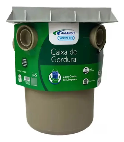 Caixa Gordura C/Cesto 300MM Amanco