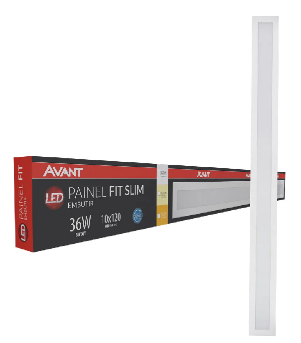 Painel Led Fit Emb 100X1200 3000K Avant