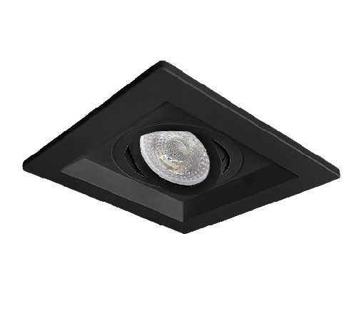Spot Embutido 190 Direcionavel Preto Megalux