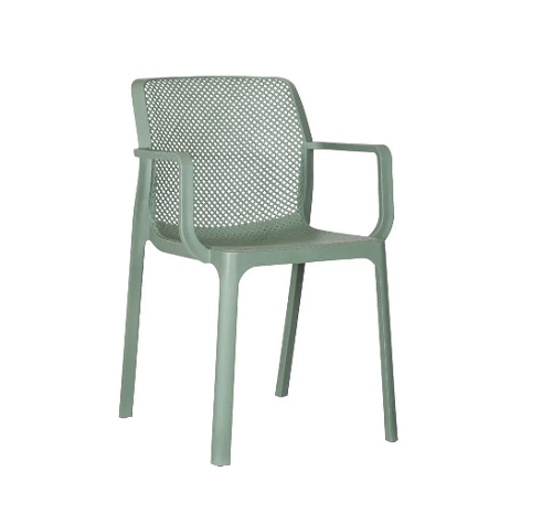 Cadeira Prolipopileno C/Braço Verde