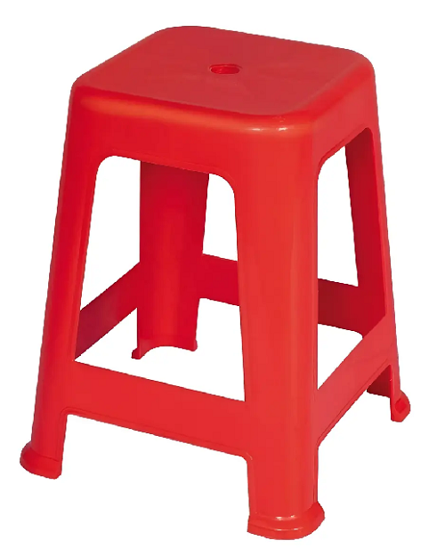 Banqueta Plastica Vermelha Mor