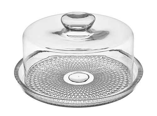 Queijeira Vidro C/Tpa  21CM 2940