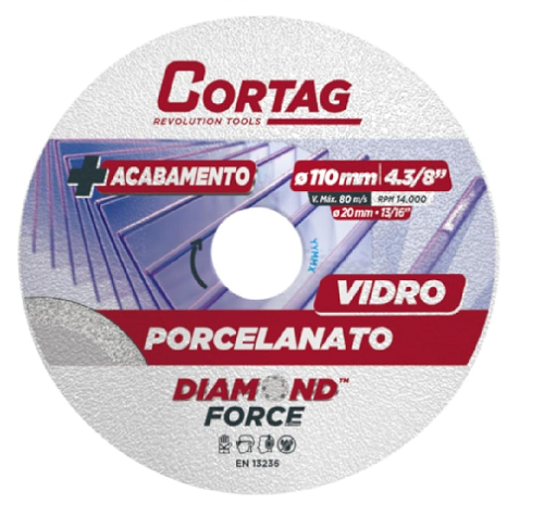 Disco Diam. Porcel e Vidro 110MM Cortag