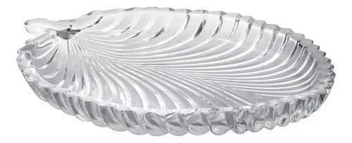 Prato Decorativo Folha 20,5X17CM