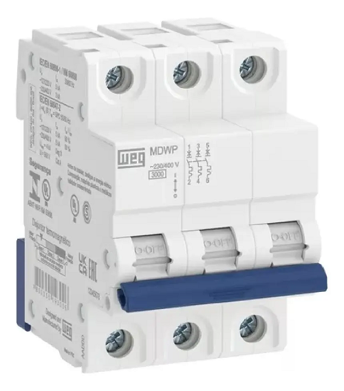 Disjuntor Din Tripolar 16 Amp MDWP