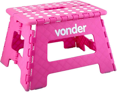 Banqueta Plast Dobr 220MM Rosa Vonder