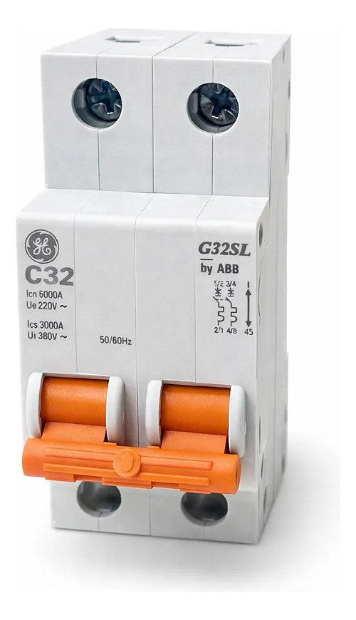 Disjuntor Din Bipolar  32 Amp GE