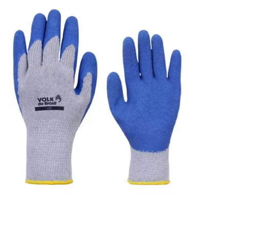 Luva Seg Malha Latex Azul 9 Volk Ca18007