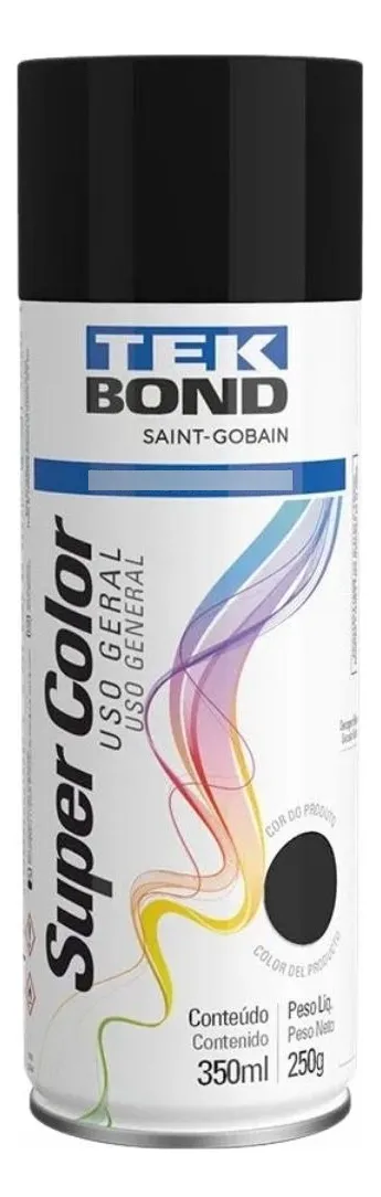 Tinta Preto Fosco Uso Geral Spray Tekbond 350ml