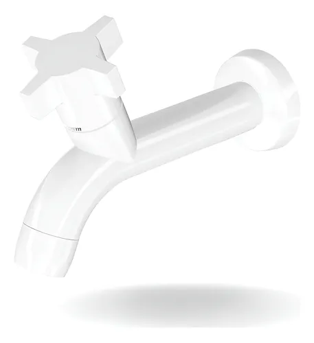Torneira Para Pia Longa De Parede Branca Lorenzetti 1132 F64 Branco Brilhante
