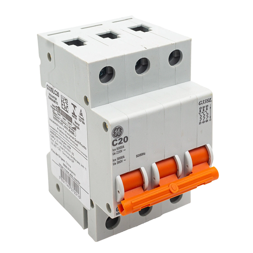 Disjuntor Din Tripolar 20 AMP GE
