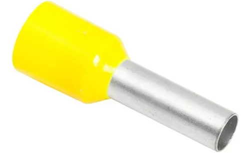 Terminal Tubular Ilhós Conector 6,0mm Pré Isolado