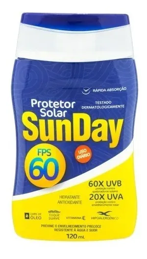 Protetor Solar  Sunday FPS60 12OGR