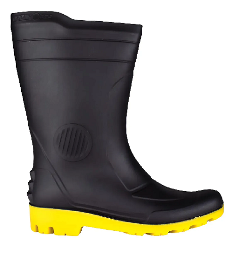 Bota Borracha Preto/Amare C.Medio N36