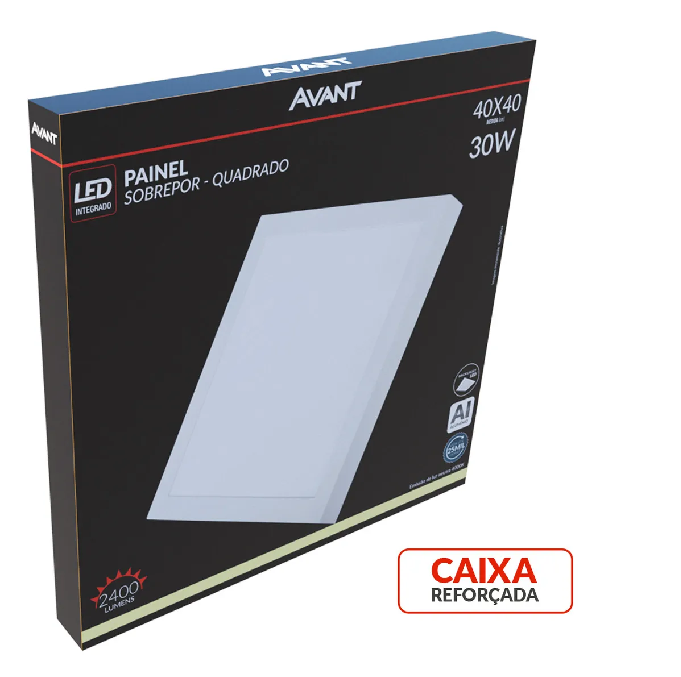 Painel Led Sob 30W Quadrado 40X40 4000K Avant