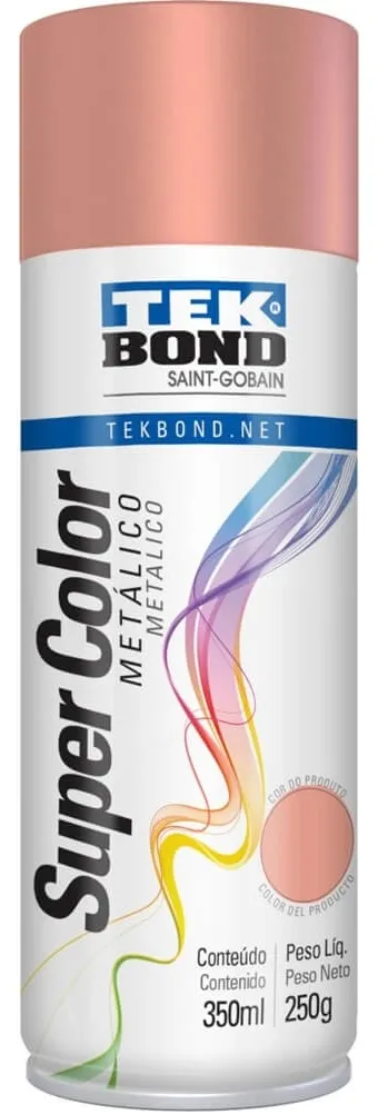 Tinta Spray Tek Bond Rose Gold Metalico 350ml