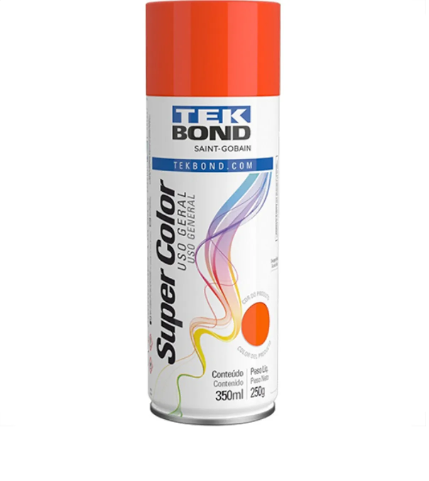 Tinta Spray Laranja 350ml Tekbond Para Artesanato