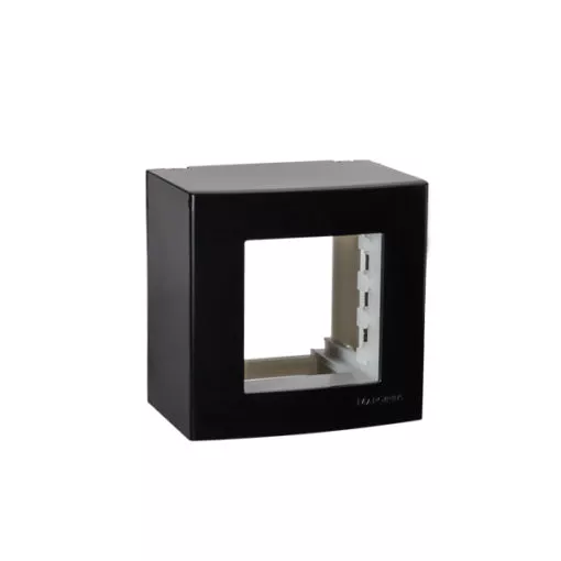 CAIXA SOBREPOR 75X75 2POSTOS EBONY MARGI