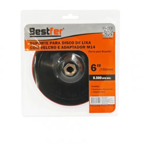 Disco Borracha Velcro 6" Bestfer