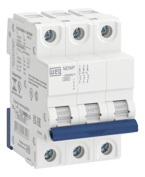 Disjuntor Din Tripolar 25 Amp MDWP