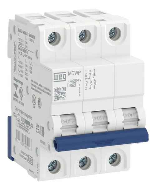 Disjuntor Din Tripolar 50 Amp  MDWP