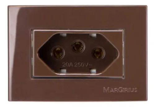 CJ 1 TOMADA 20A P/MOVEL MARROM MARGIRIUS