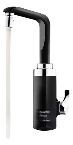 Torneira Essence Lorenzetti Preta Cromada Eletrônica Parede Cor Preto/Cromado 127V/4600W