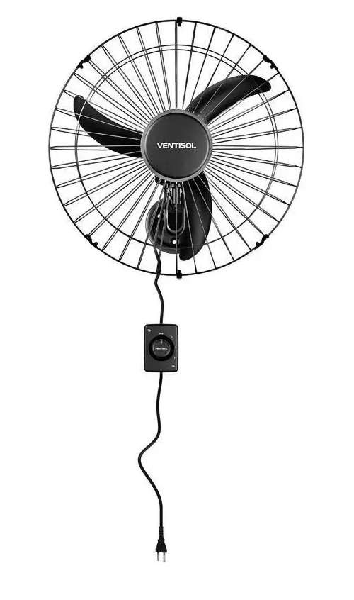 Ventilador Parede 50CM PT 3P Vent Bivolt