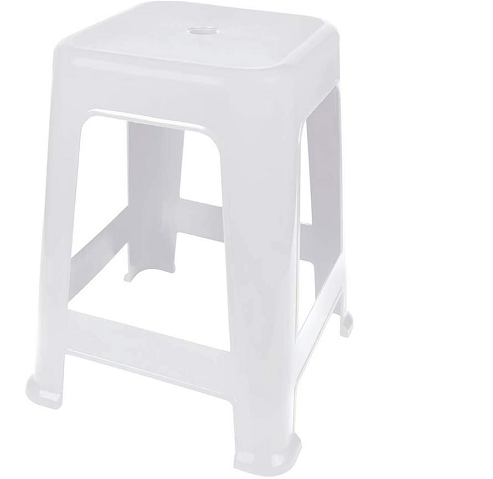 Banqueta Plastica Bela Vista Branca