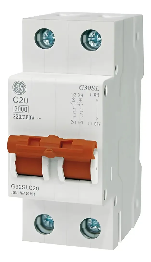 Disjuntor Din Bipolar  20 Amp GE