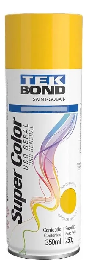 Tinta Spray Uso Geral Amarelo 350ml- Tekbond