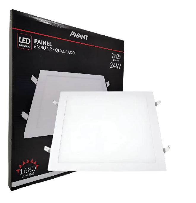 Painel Led Emb 24W Quadrado 30X30 6500K Avant