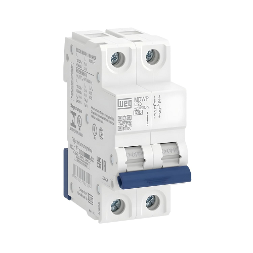 Disjuntor Din Bipolar 20 Amp MDWP
