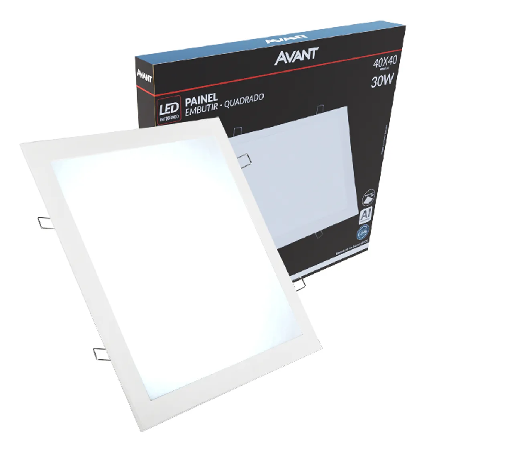 Painel  Led Emb 30W Quadrado 40X40 6500K Avant