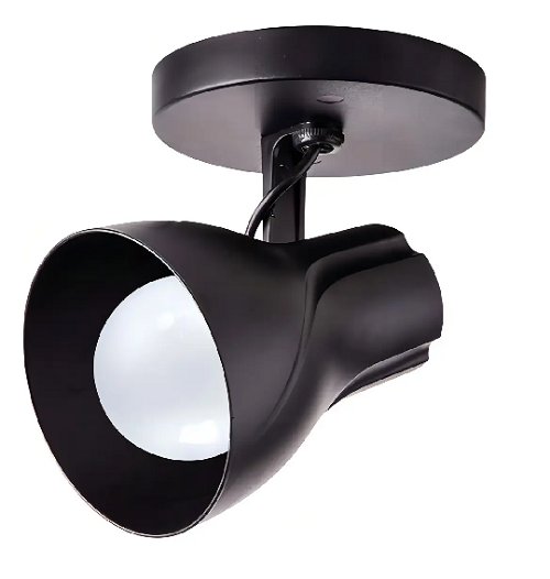 Spot 1 E 27 Preto Spiralle Octa Startec