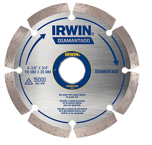 Disco Diam. 4.1/2" Segmentado Irwin