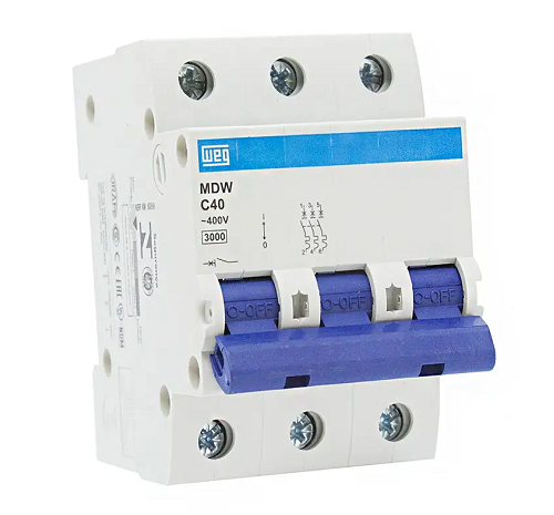 Disjuntor Din Tripolar 40 Amp MDWC