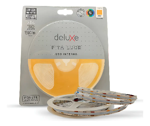 Fita Led Cob 3000K 12V IP20 15W/M 5M Avant