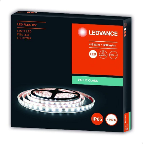 Fita Led 4000K 12V IP65 4,8W/M 5M Ledvance