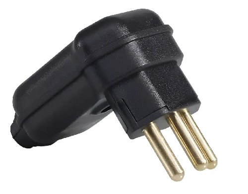 Plug Macho 2P+T 10A 90 Gigant Preto Margirius