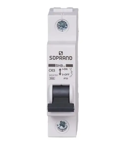 Disjuntor Din Unipolar 63 Amp Soprano