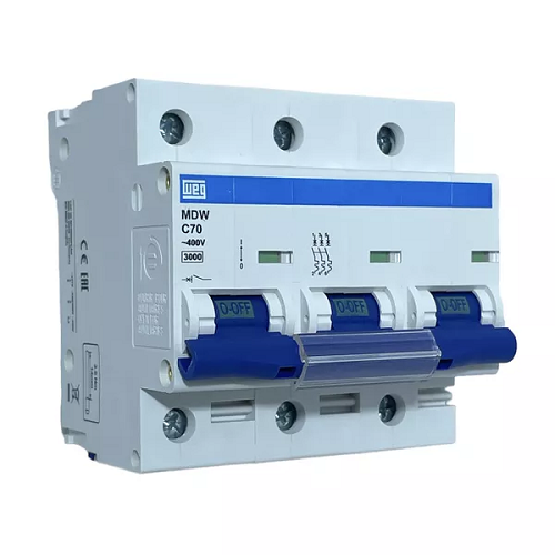 Disjuntor Din Tripolar 70 Amp MDWC